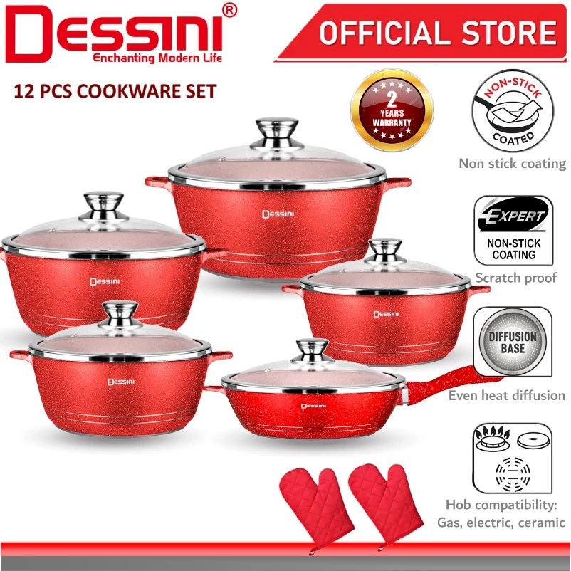 DESSINI ITALY granite aluminium cookware