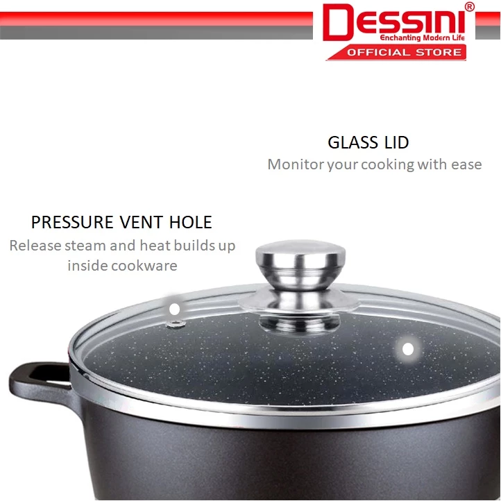 DESSINI ITALY granite aluminium cookware