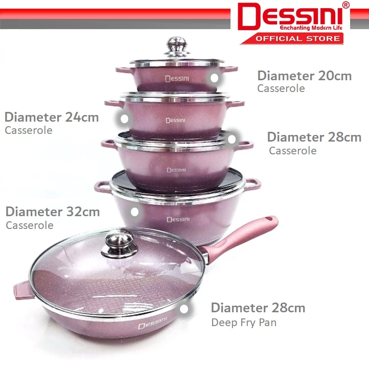 DESSINI ITALY granite aluminium cookware