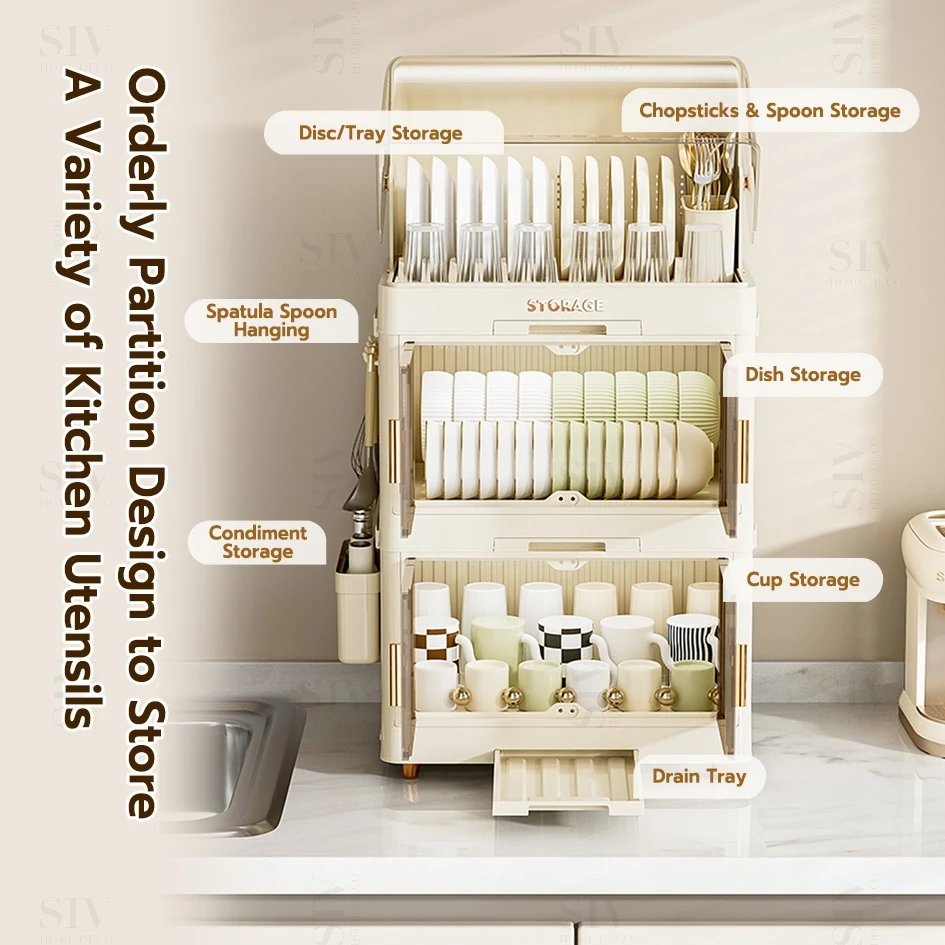 SIV foldable dish rack