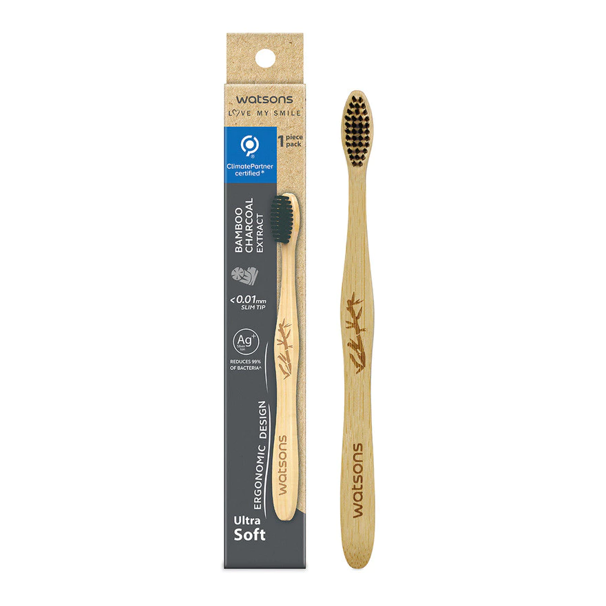 WATSONS Charcoal Bamboo Toothbrush