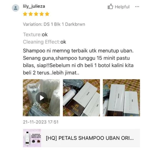 Halal Hair Dye Shampoo