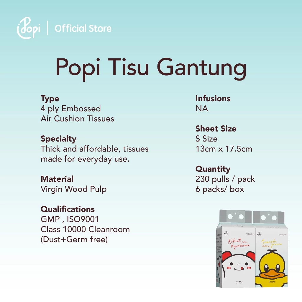 Popi Tisu Gantung 4 Ply Embossed