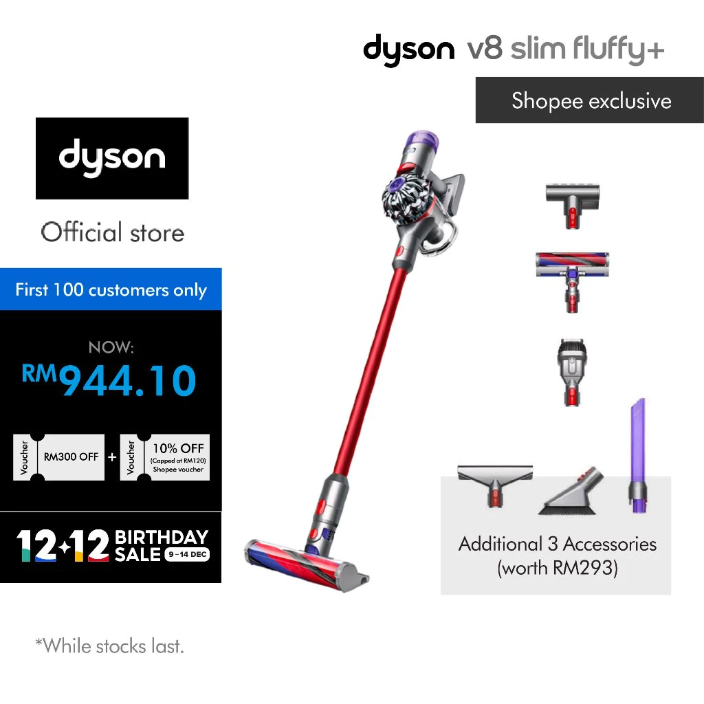 Dyson V8 Slim Fluffy+ Cordless Vacuum